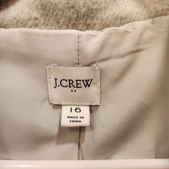 J. Crew Women's Light Gray Pea Coat - Picture 4 of 6
